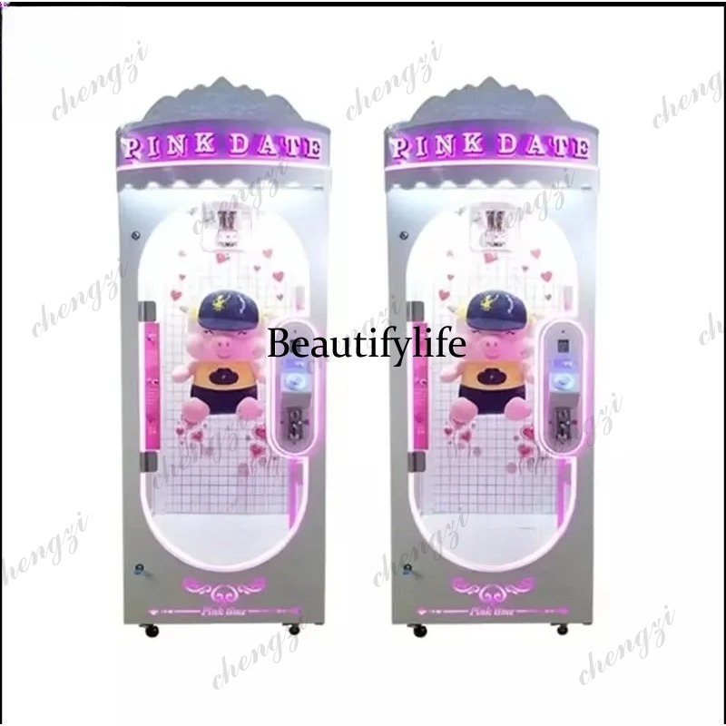 Vending Game - A81屋内ピンクデートドールアルミレールシザーズプライズ自動販売機コイン式スキルアーケードゲーム機