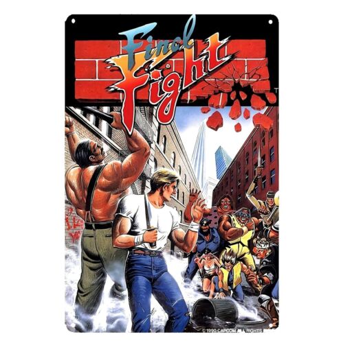 Arcade Games & Vending Llc - ファイナルファイト レトロアーケードビデオゲーム メタルポスター ブリキ看板 20*30cm サイン