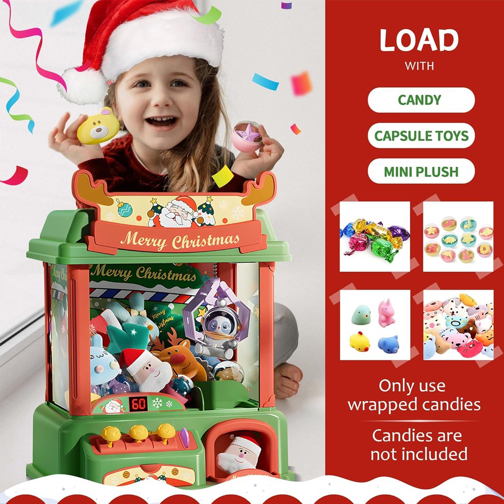 子供のためのクリスマスの爪のマシン,ミニ自動販売機,キャンデ - Vending Game のレビューと価格