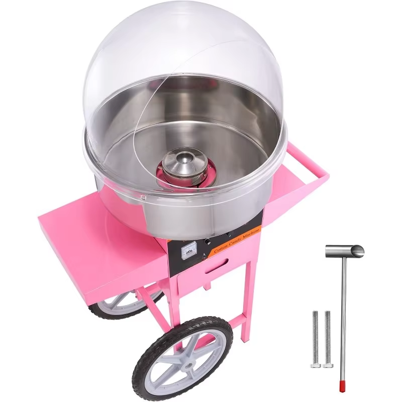 業務用綿菓子製造機、電動52cm径綿菓子メーカー（カバー付き - Candy Floss Machine のレビューと価格