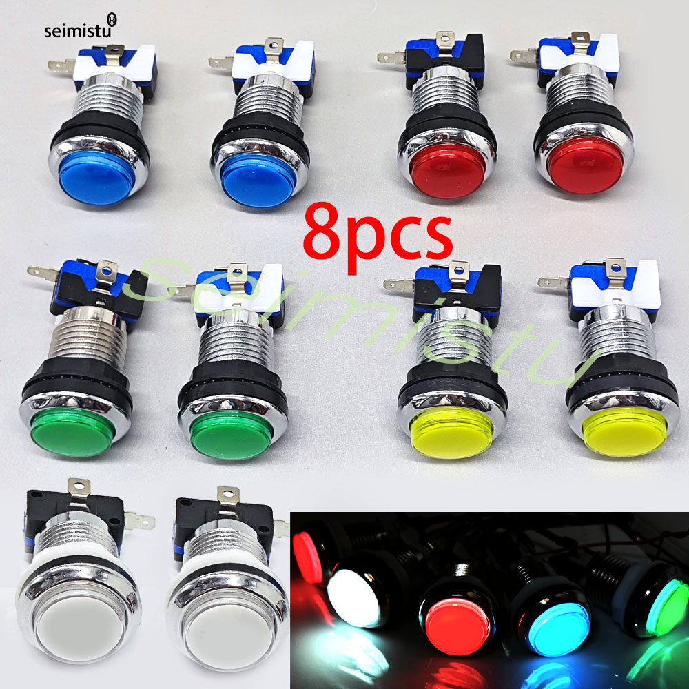 33mmアーケードボタンプッシュLEDライト12V銀メッキボ - Arcade Button Pcb のレビューと価格