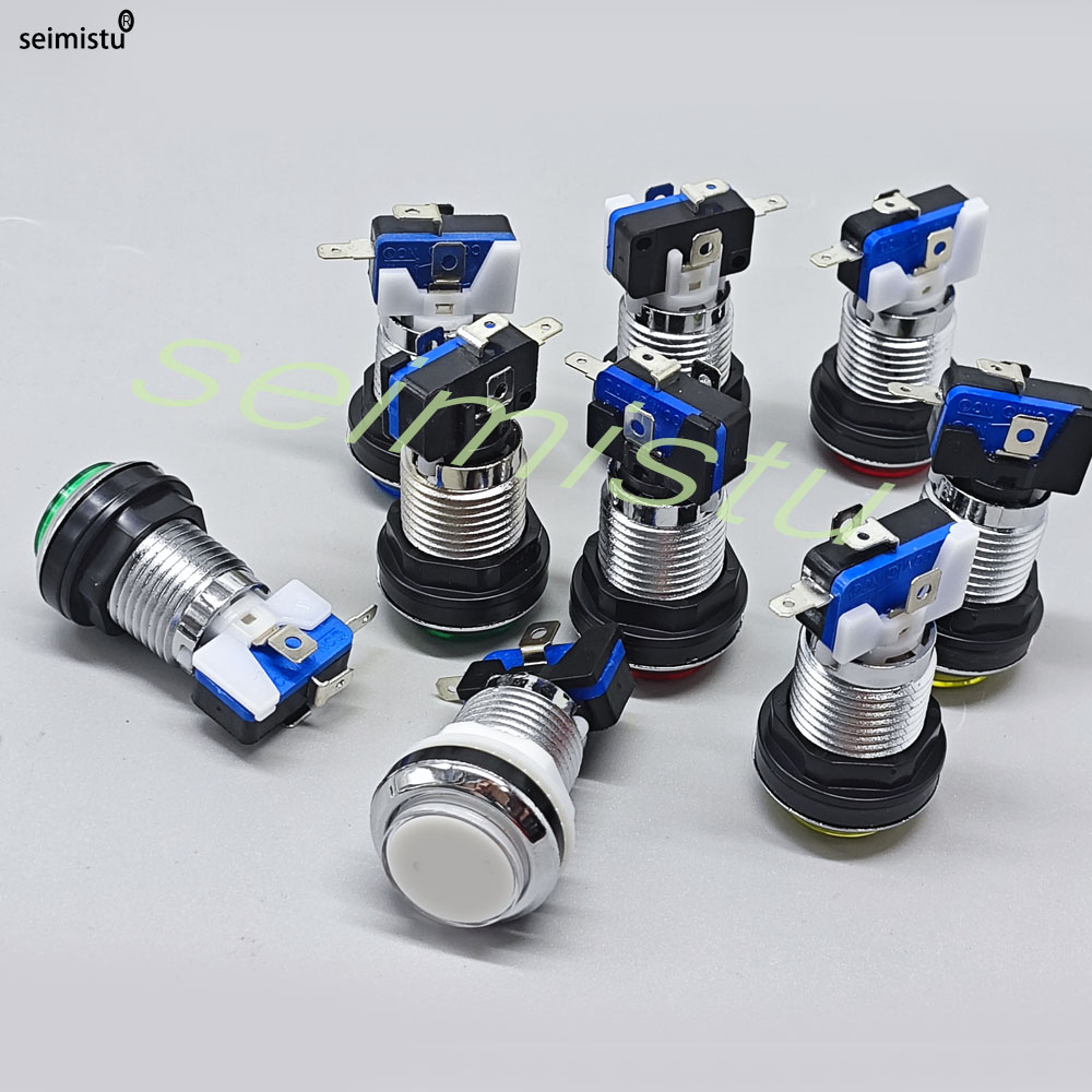 33mmアーケードボタンプッシュLEDライト12V銀メッキボ - Arcade Button Pcb のレビューと価格