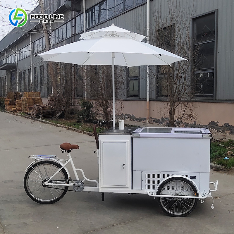 屋外用アイスクリームミニカート、柔軟な移動式サービングトロリ - Hot Dog Vending Cart のレビューと価格