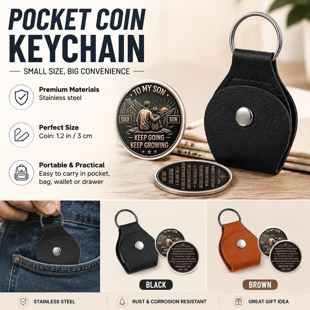 ポケットハグトークンギフト、息子、娘、兄弟への贈り物、革製キ - Token Coin Mechanism のレビューと価格