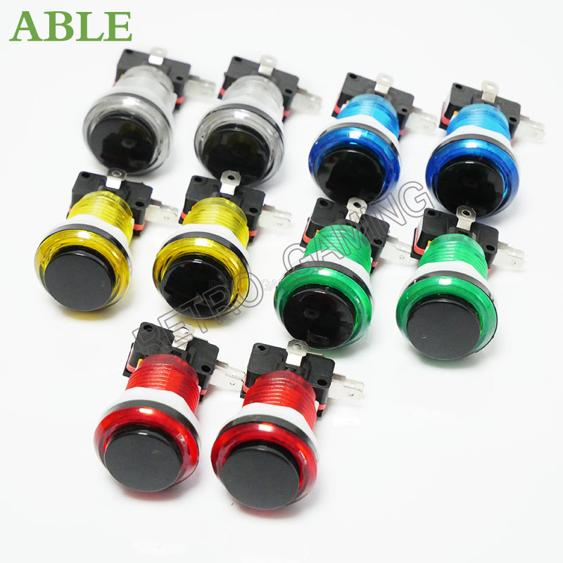 12個6色28ミリメートル取付穴5v/12v ledプッシュ - Arcade Button Pcb のレビューと価格