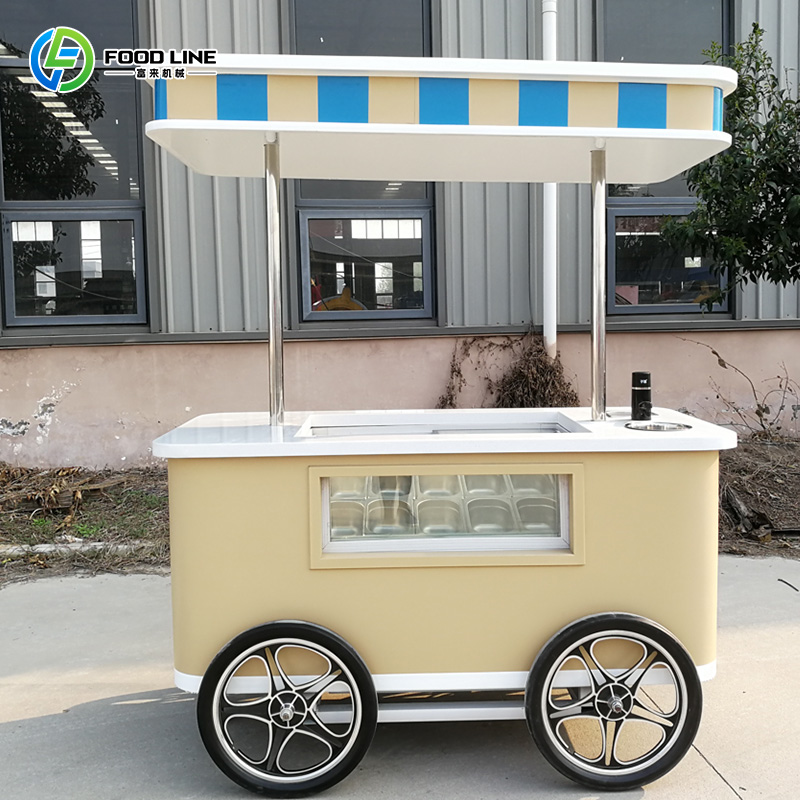 カスタマイズ可能な屋外電動アイスクリームバイク、大容量収納ス - Hot Dog Vending Cart のレビューと価格